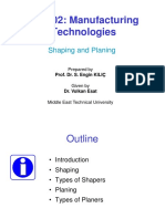 MECH202 - 2015-16 FALL - L09 - Shaping Planing