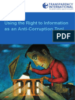 Using The Right To Information As An Anti-Corruption Tool: Transparency International