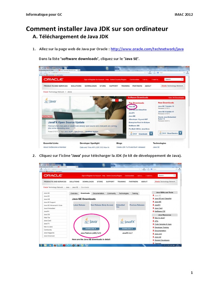 Comment Installer Java JDK Sur Son Ordinateur 2013 PDF | PDF | Java ...