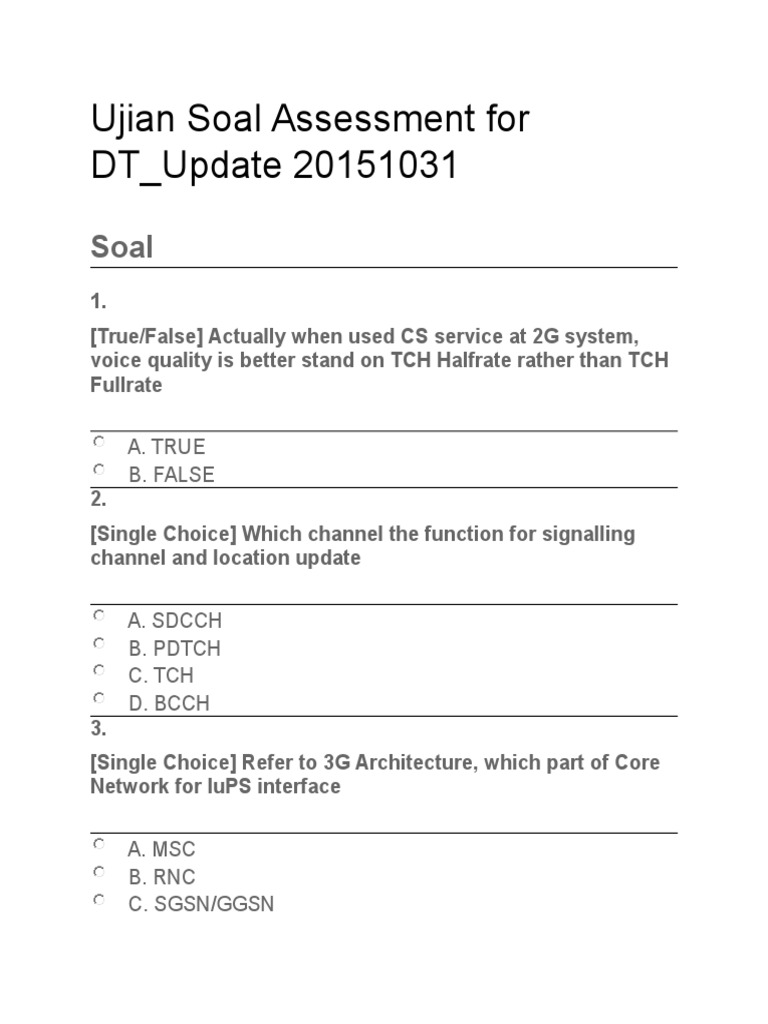 Soal Ujian Ca Kunci Ujian