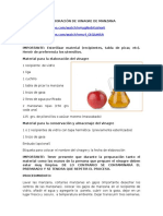 Elaboracion de Vinagre de Manzana