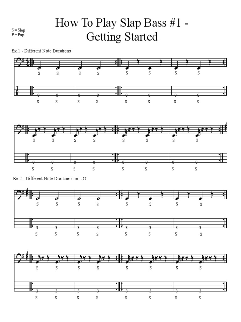 How to Play Slap Bass Techniques | PDF | Language Arts & Discipline