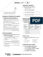 Grammar and Vocabulary Unit 7: Be Going To: Questions