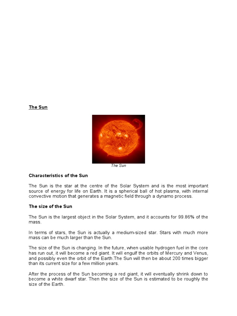SUN DISTINGUISHING FEATURES intelligence overview