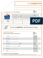 Worksheet Adjectives