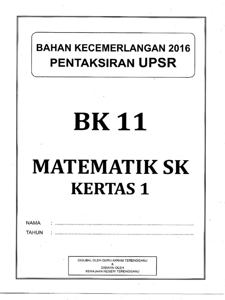 UPSR MATEMATIK 1