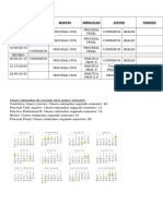 Horarios Cursado Segundo