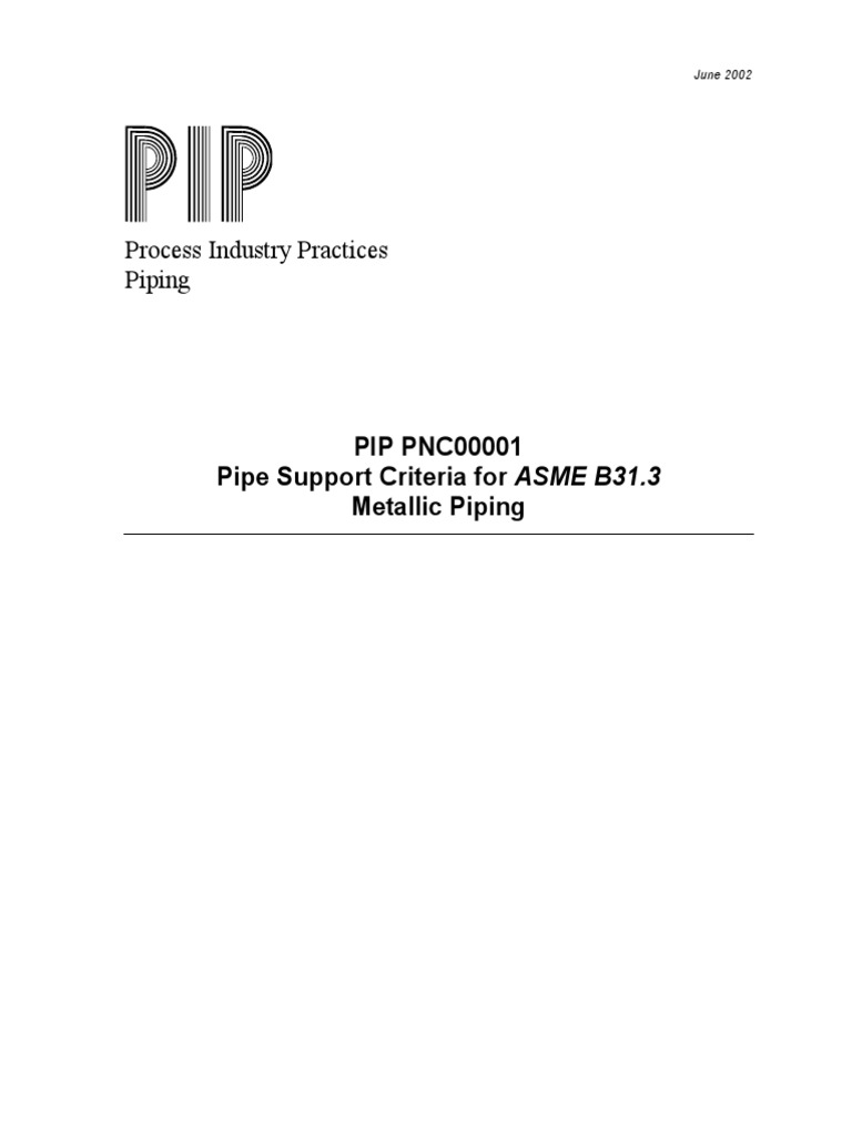 Piping Support Design Criteria PDF