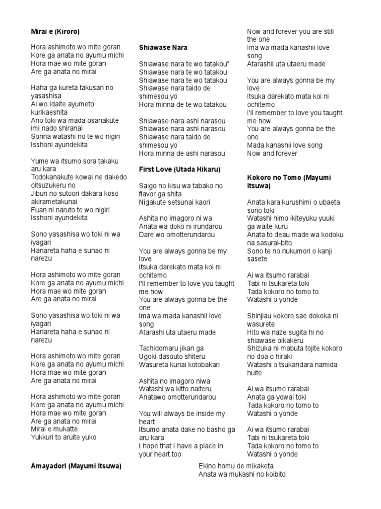 Lagu Jepang Pdf Rekreasi Hiburan Umum