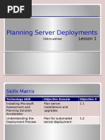 Planning Server Deployments: Lesson 1