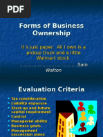 Forms of Business Ownership