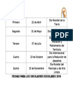 Fechas Para Los Sim Ulacros Escolares 2016