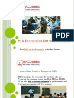 MA Economics Entrance Classes