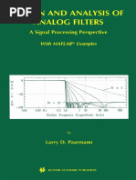 Design and Analysis of Analog Filters PDF