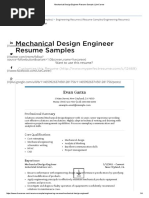 Mechanical Design Engineer Resume Sample - LiveCareer