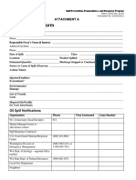 Oil Spill Report Form: Attachment A