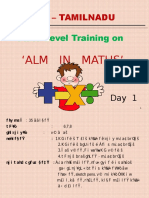 SSA Tamilnadu State Training ALM in Maths Report