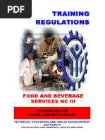 TR Food and Beverage Services NC III