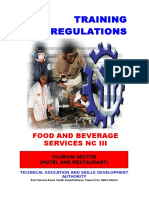 TR Food and Beverage Services NC III