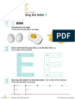 How to Write the Letter E and Favorite Ways to Eat Eggs