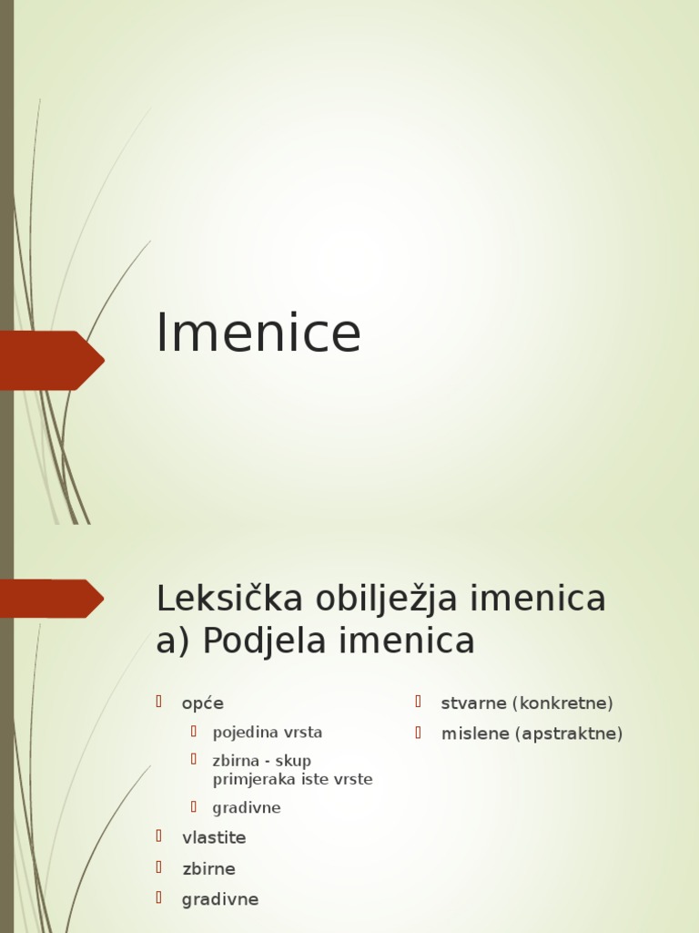 Imenice | PDF