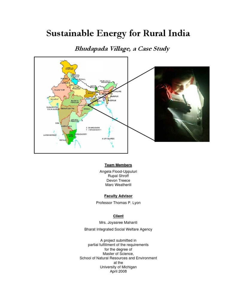 Sustainable Energy For Rural India Final Complete | PDF | Microfinance ...