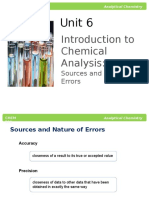 Unit 6: Introduction To Chemical Analysis