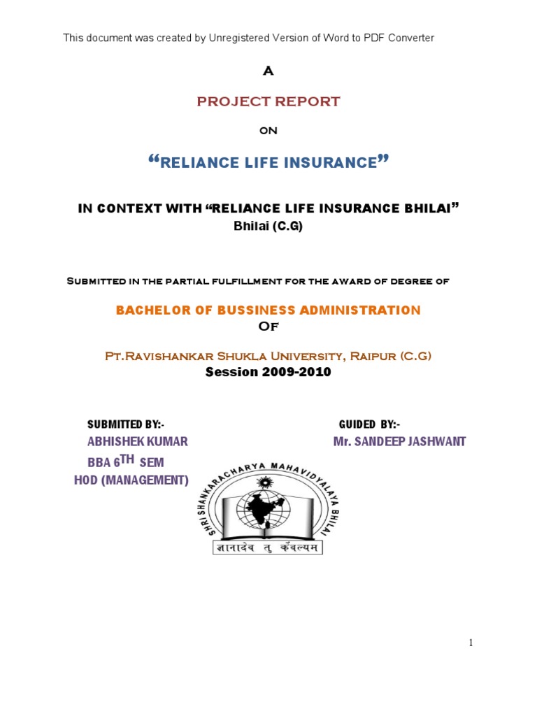 Reliance Life Insurance Insurance Life Insurance