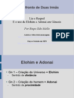 O Confronto Das Irmãs Lia e Raquel e o Uso de Elohim e Adonai No Livro de Gênesis