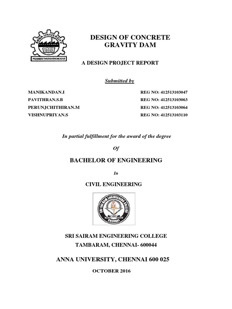 Design of Gravity Dam | PDF | Dam | Deep Foundation