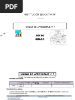 UNIDAD DE APRENDIZAJE 6° ED. PRIMARIA MES DE SEPTIEMBRE 2016