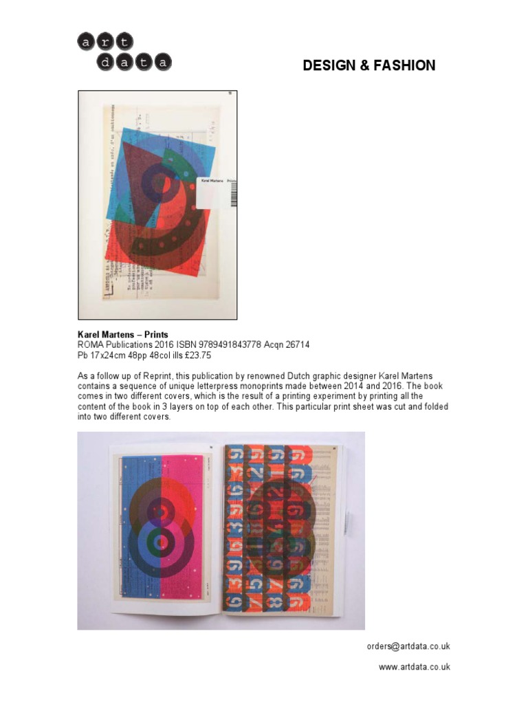 Karel Martens: Unique Monoprints | PDF