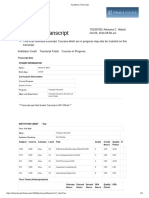 Academic Transcript