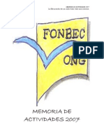 MEMORIA DE ACTIVIDADES FONBEC- 2007
