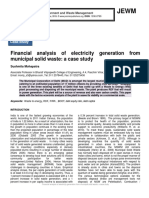 Financial Analysis of Electricity Generation From Municipal Solid Waste A Case Study - 2
