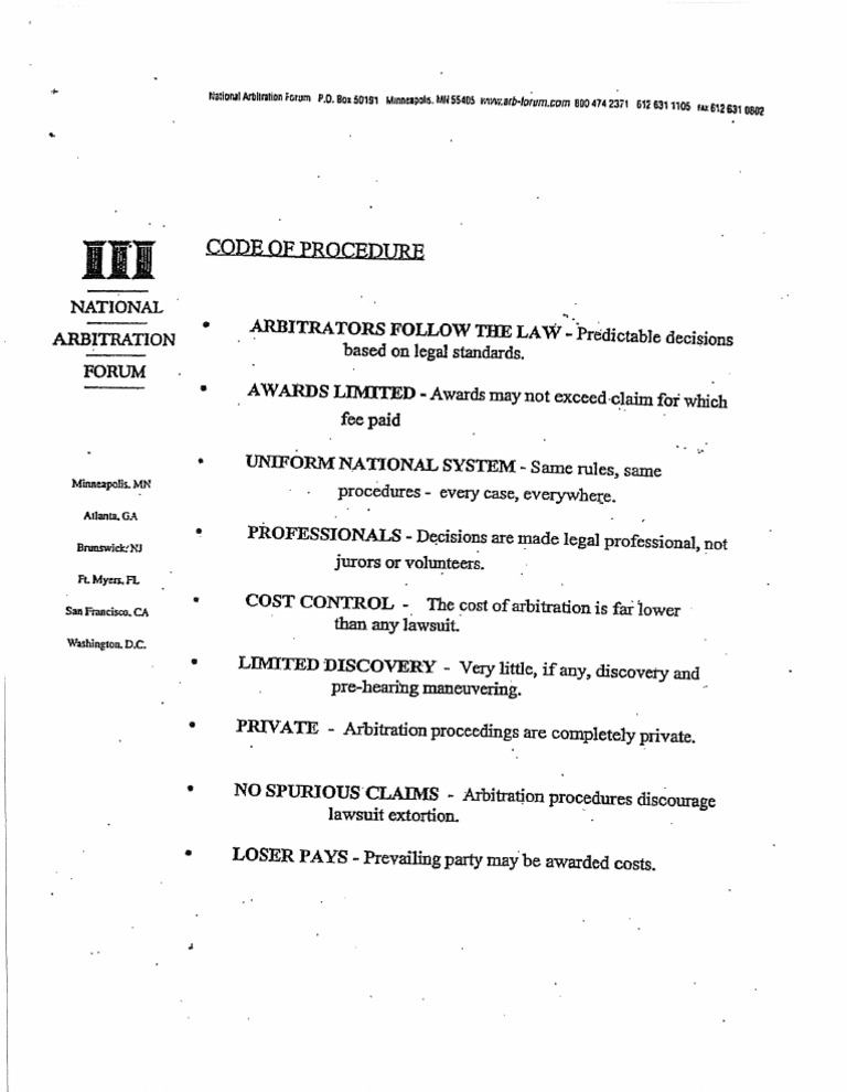 NAF Code of Procedure | PDF