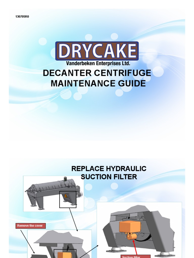Drycake Centrifuge Maintenance Guide PDF
