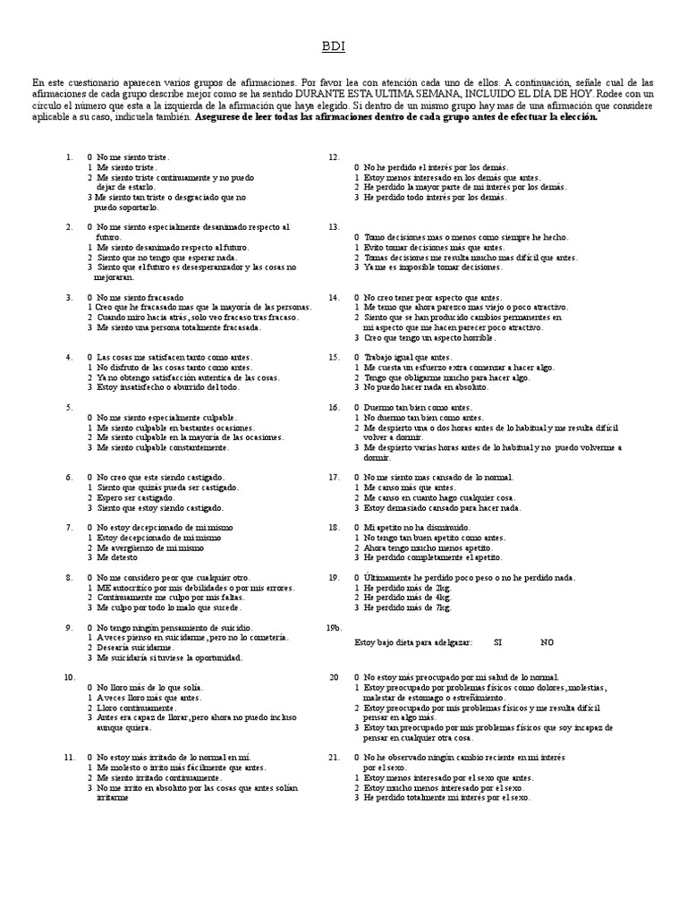 Beck Depressions Inventar Fragebogen Pdf – JCXX