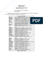 Memorandum for Legal Ethics