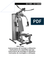 Instrucciones montaje máquina fitness G119X/G119AX