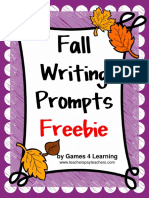 Fall Writing Prompts Freebie