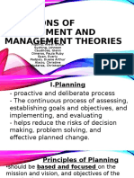 Functions of Management and Management Theories