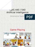 Cpts 440 / 540 Artificial Intelligence: Adversarial Search