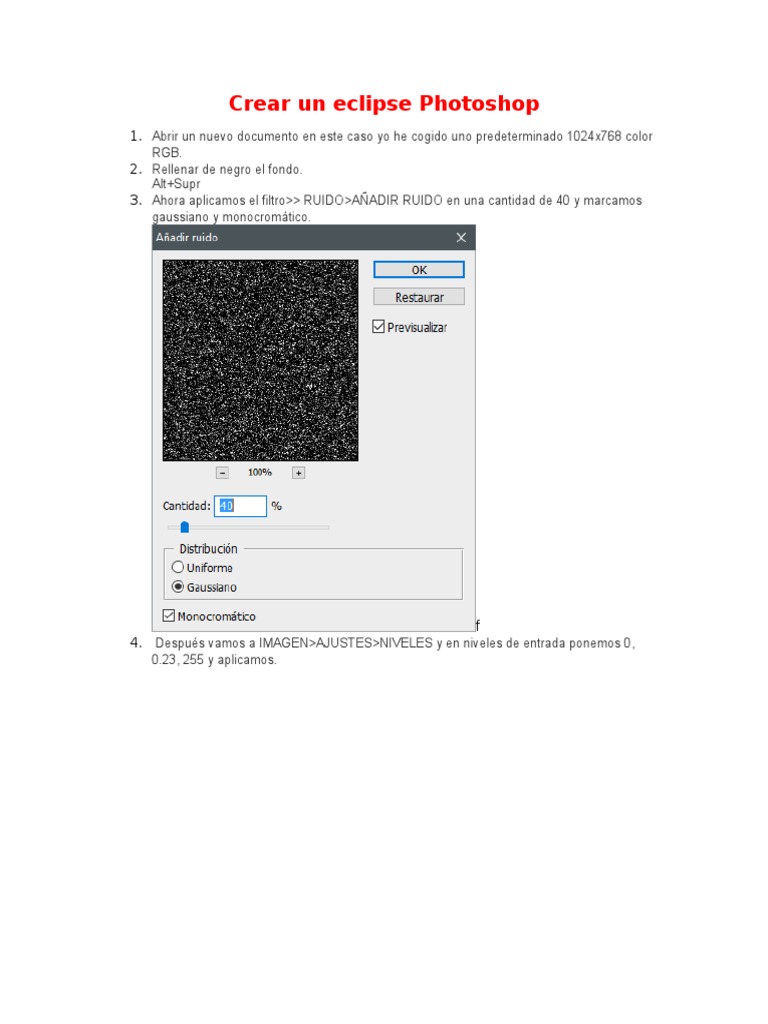 Crear Un Eclipse en Photoshop | PDF