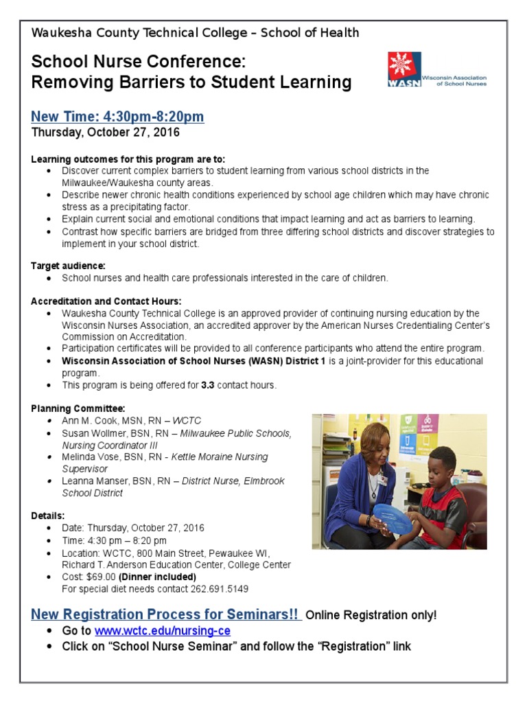 School Nurse Conference Keys To Removing Barriers To Student Learning