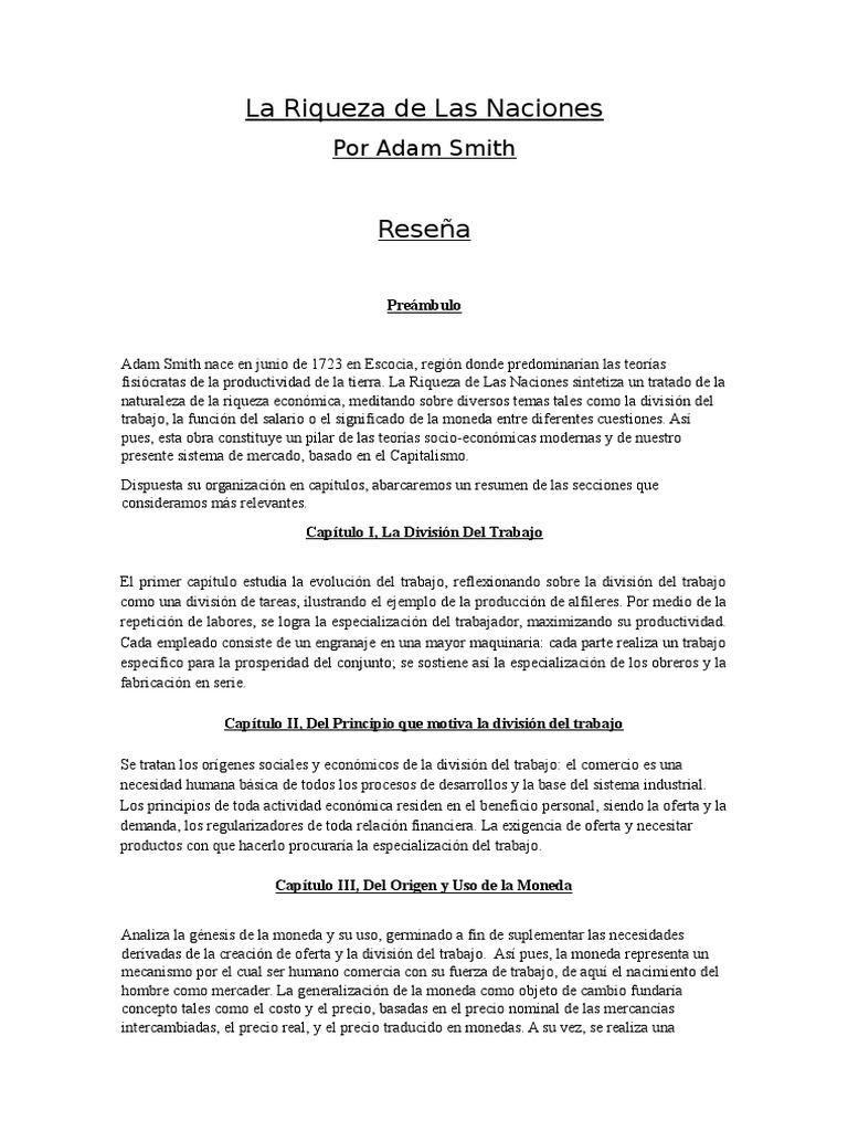 La Riqueza de Las Naciones The Wealth Of Nations Prices