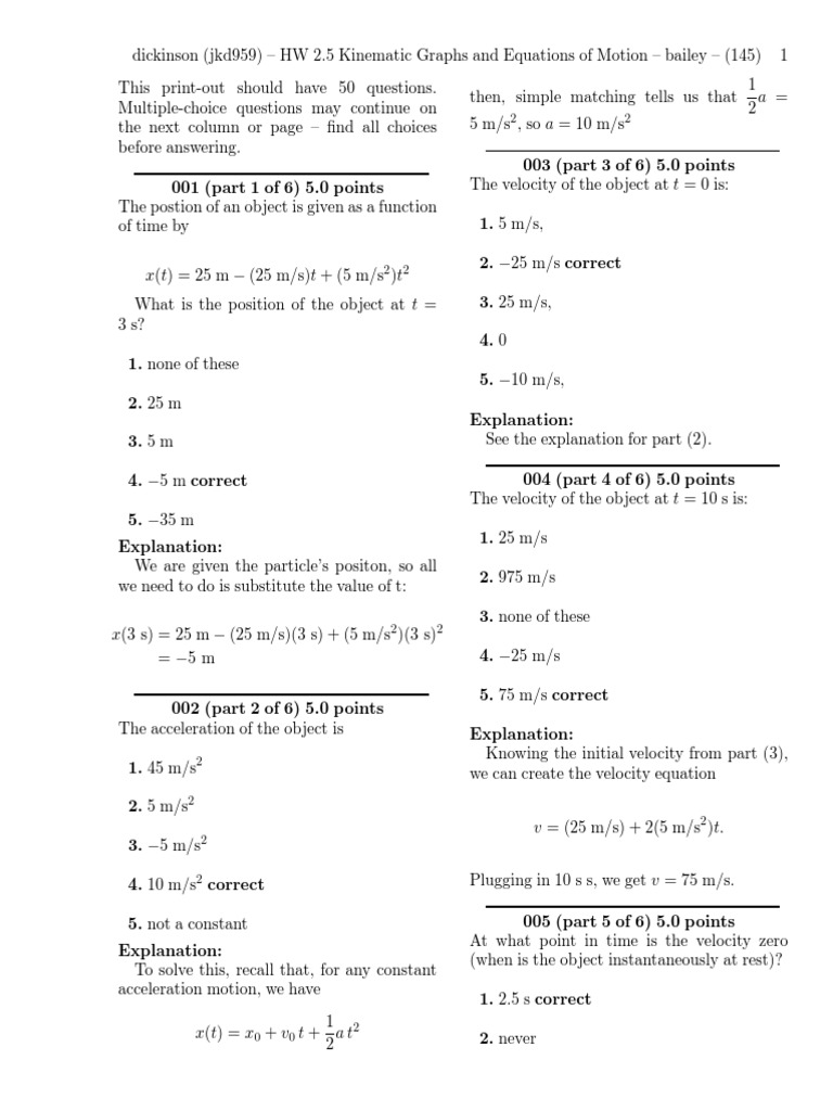 Kinematic Graphs and Motion Analysis | PDF | Velocity | Acceleration