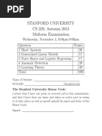 Cs229 Midterm Aut2015