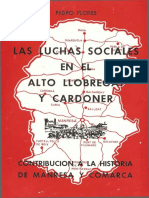 Flores, Pedro - Las Luchas Sociales en El Alto Llobregat y Cardoner (Contribución a La Historia de Manresa y Comarca) [Edición Del Autor, 1982]