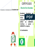 Certicado Eco Escolas